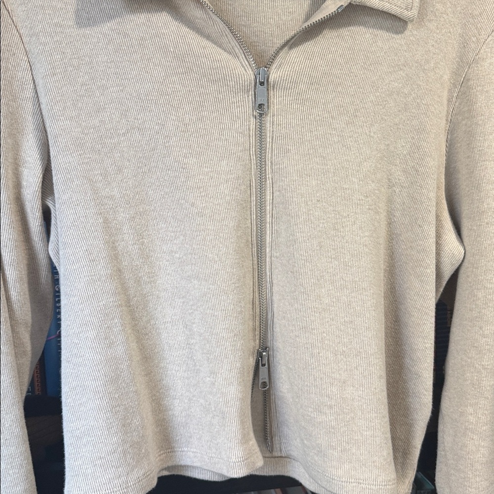 Madewell Ribbed Zip-Front Tee - Picture 4 of 7